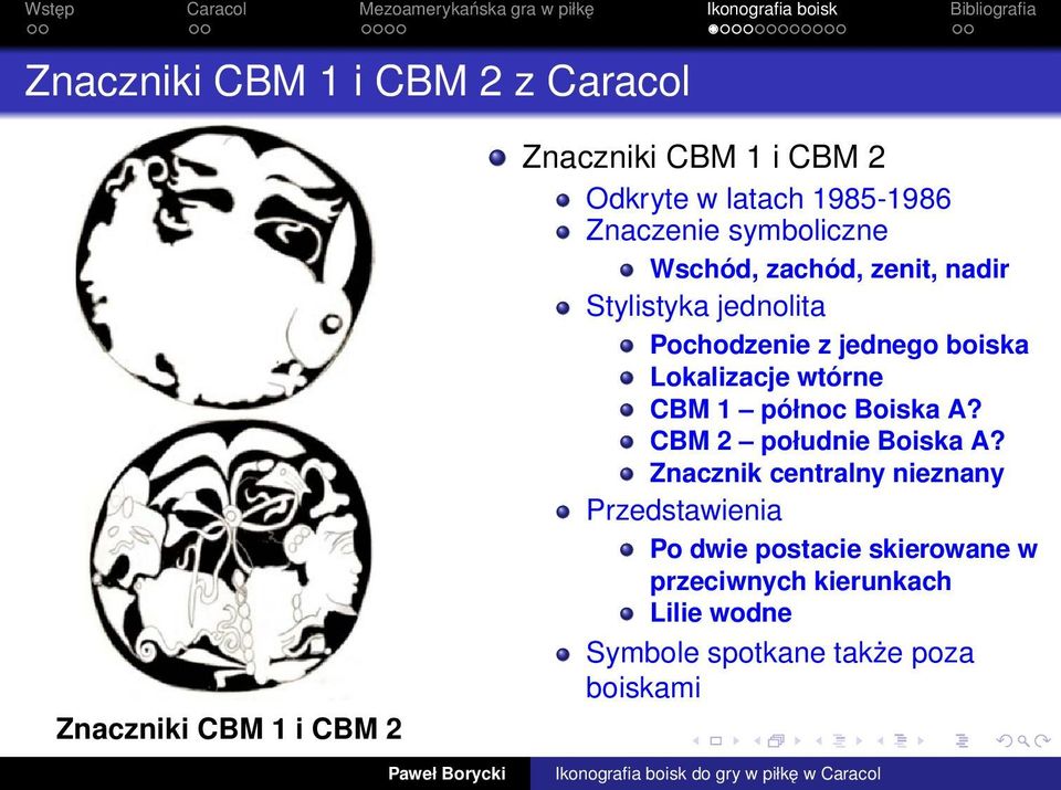 boiska Lokalizacje wtórne CBM 1 północ Boiska A? CBM 2 południe Boiska A?