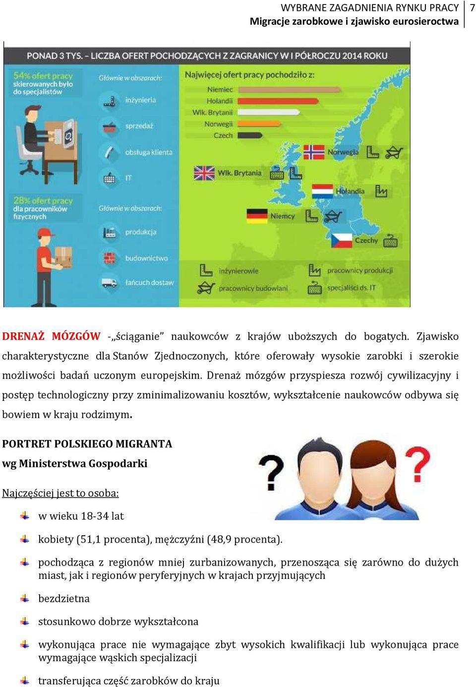 Drenaż mózgów przyspiesza rozwój cywilizacyjny i postęp technologiczny przy zminimalizowaniu kosztów, wykształcenie naukowców odbywa się bowiem w kraju rodzimym.