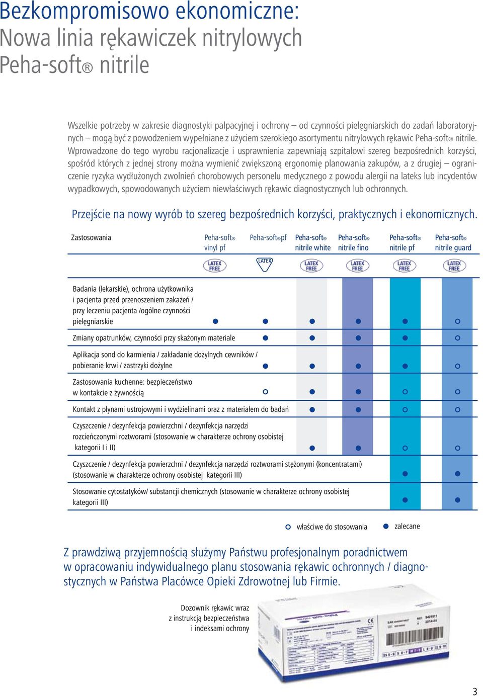 Wprowadzone do tego wyrobu racjonalizacje i usprawnienia zapewniają szpitalowi szereg bezpośrednich korzyści, spośród których z jednej strony można wymienić zwiększoną ergonomię planowania zakupów, a