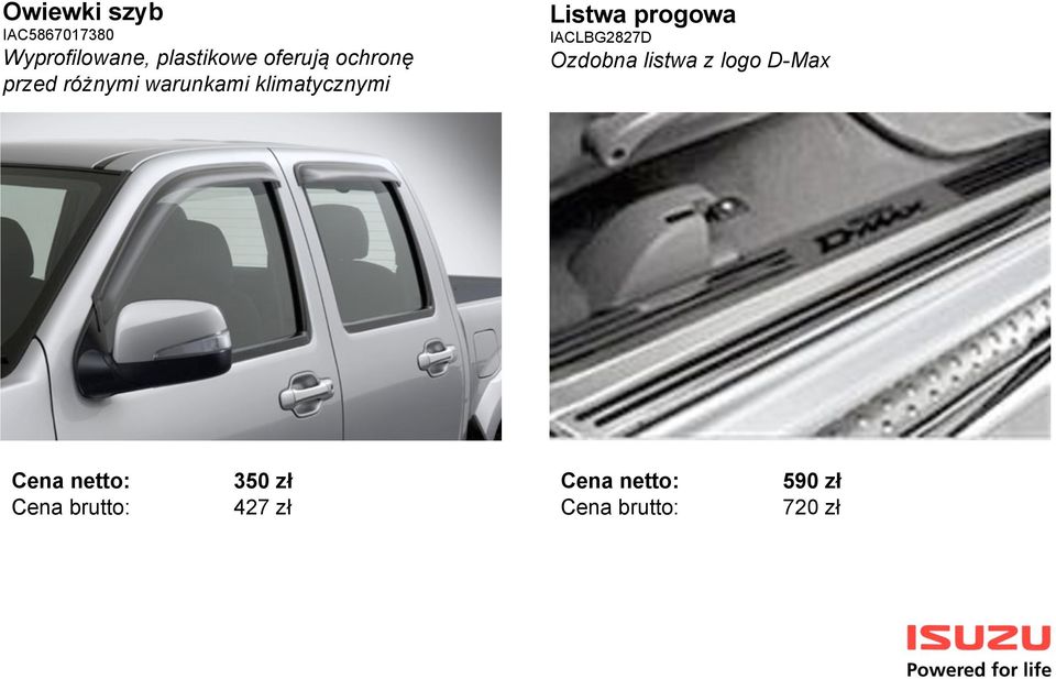 Listwa progowa IACLBG2827D Ozdobna listwa z logo D-Max Cena