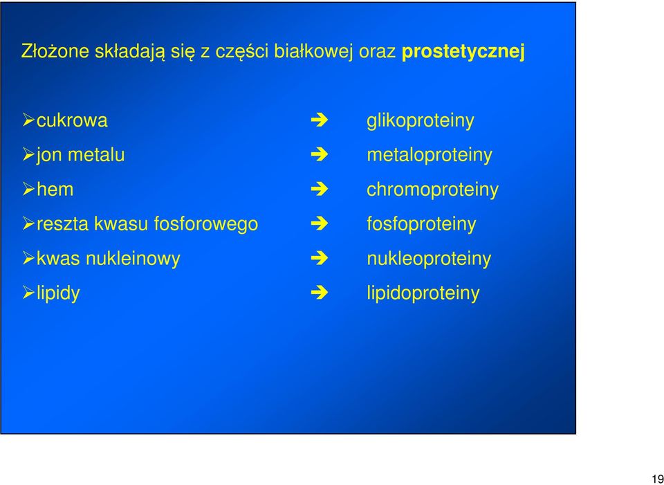 metaloproteiny hem chromoproteiny reszta kwasu