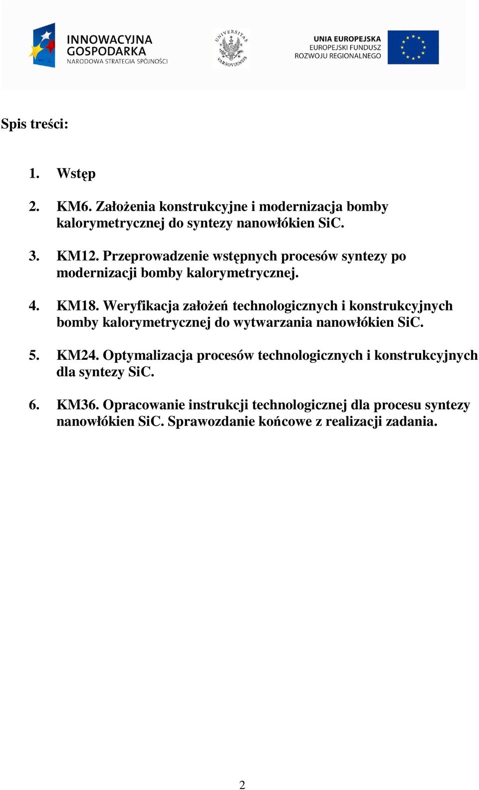 Weryfikacja założeń technologicznych i konstrukcyjnych bomby kalorymetrycznej do wytwarzania nanowłókien SiC. 5. KM24.