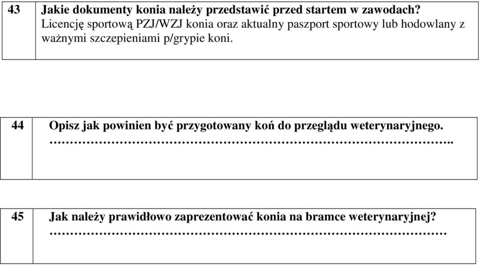 waŝnymi szczepieniami p/grypie koni.