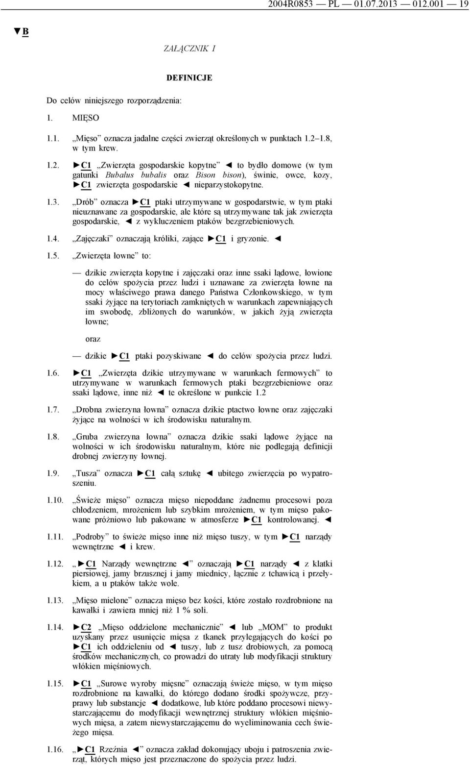 Zajęczaki oznaczają króliki, zające C1 i gryzonie. 1.5.