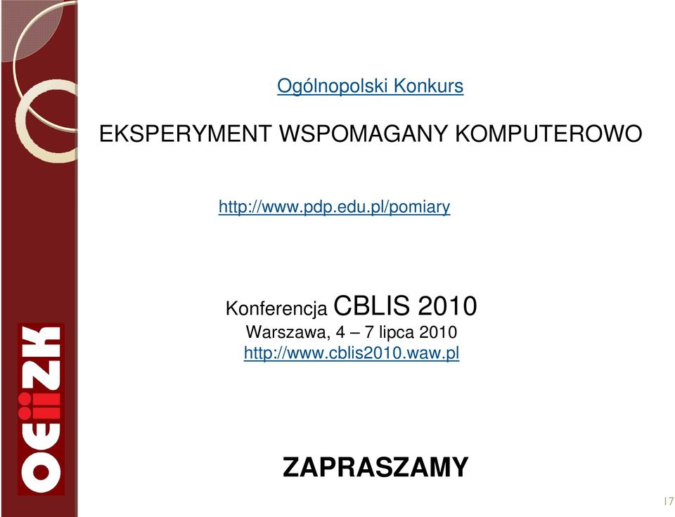 pl/pomiary Konferencja CBLIS 2010 Warszawa,
