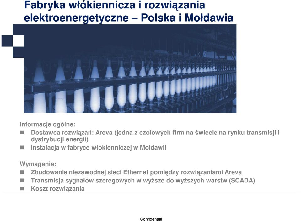 Instalacja w fabryce włókienniczej w Mołdawii Wymagania: Zbudowanie niezawodnej sieci Ethernet