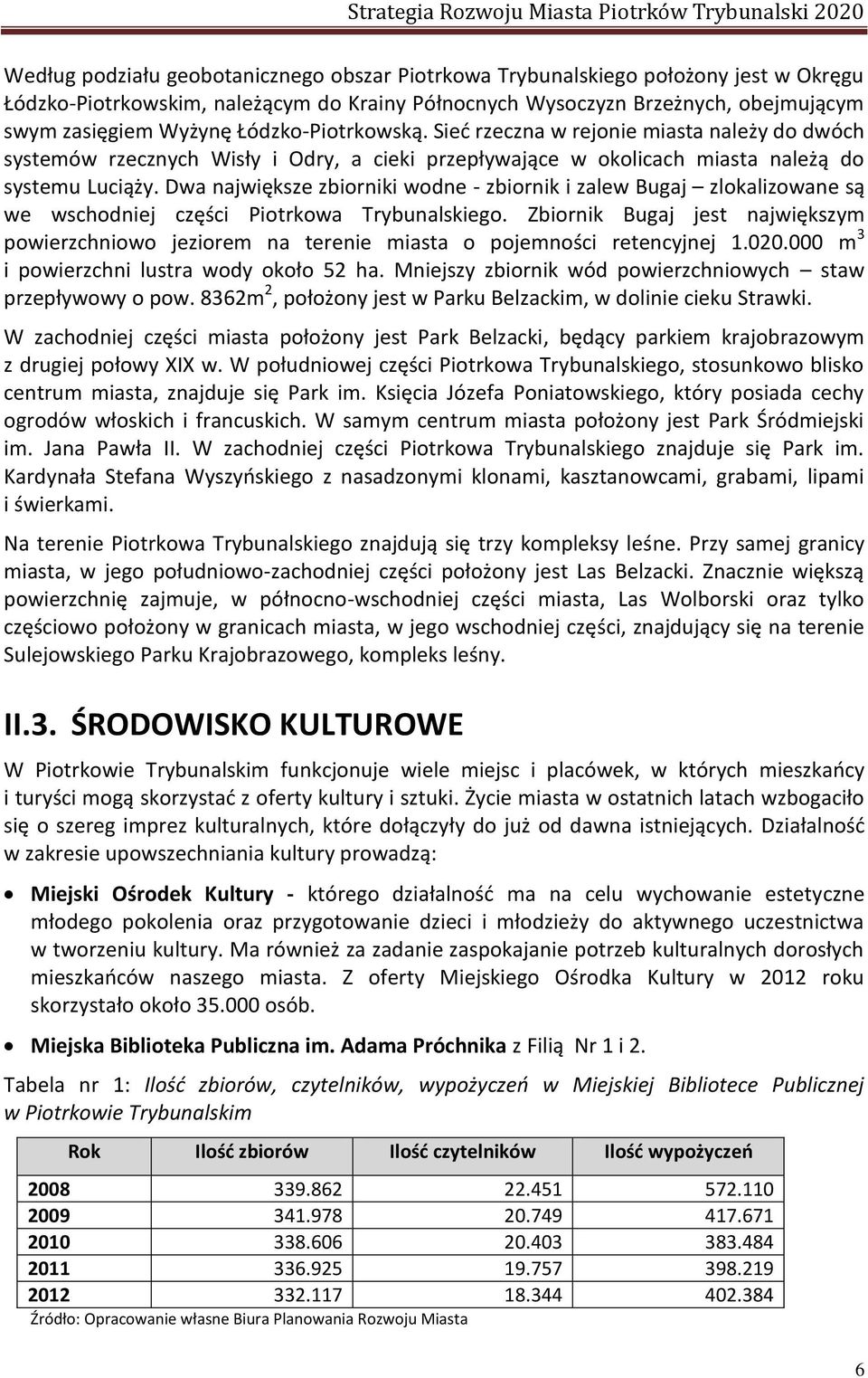 zlokalizo a e są e s hod iej zęś i Piotrko a Try u alskiego Zbiornik Bugaj jest aj iększym 3 powierzchniowo jeziore a tere ie iasta o poje oś i rete yj ej i po ierz h i lustra ody około ha M iejszy z