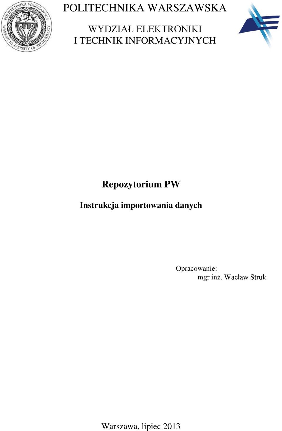 Repozytorium PW Instrukcja importowania