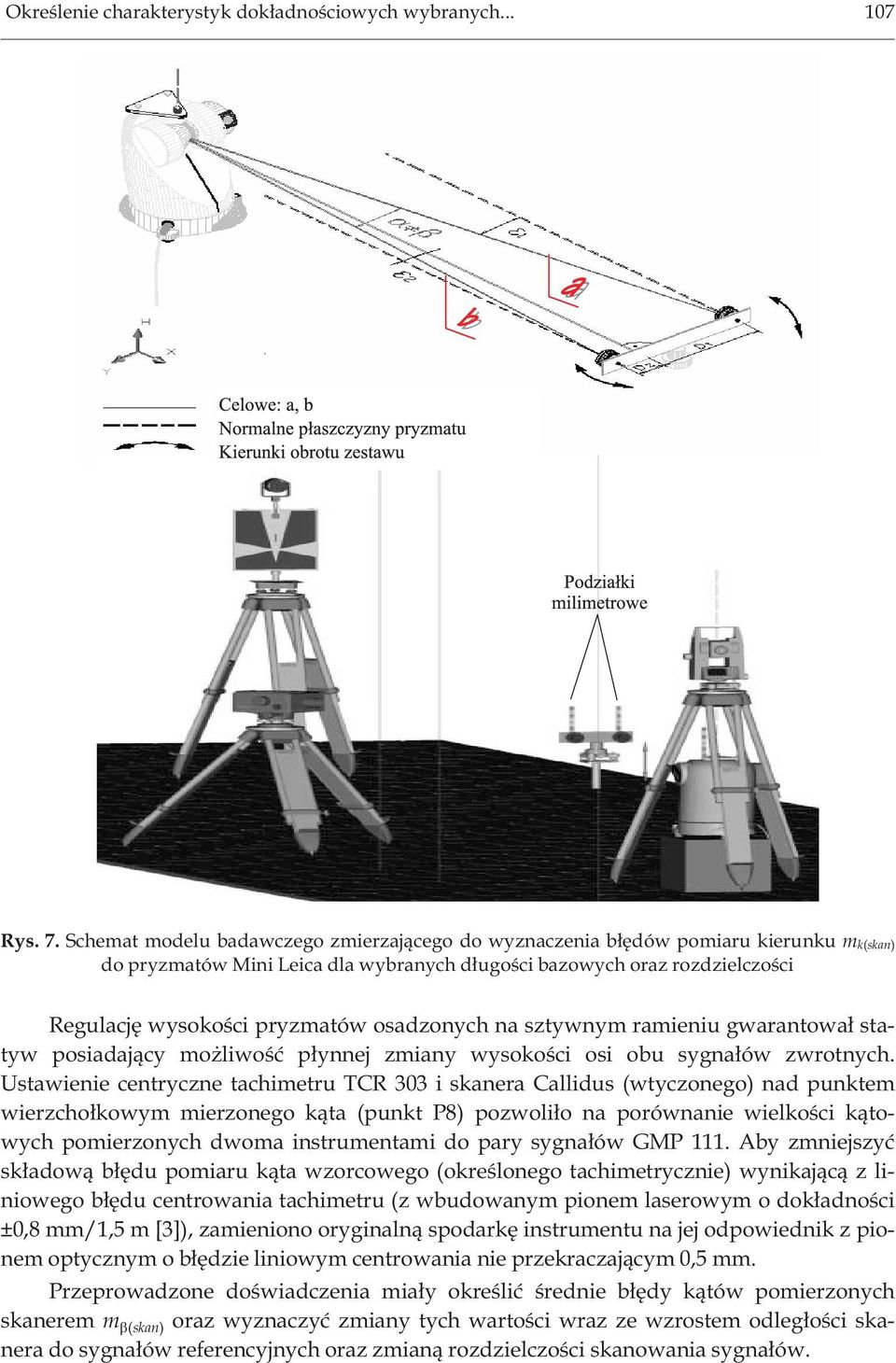 osadzonych na sztywnym ramieniu gwarantowa³ statyw posiadaj¹cy mo liwoœæ p³ynnej zmiany wysokoœci osi obu sygna³ów zwrotnych.