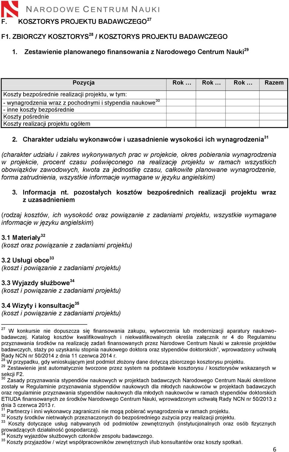 inne koszty bezpośrednie Koszty pośrednie Koszty realizacji projektu ogółem 2.