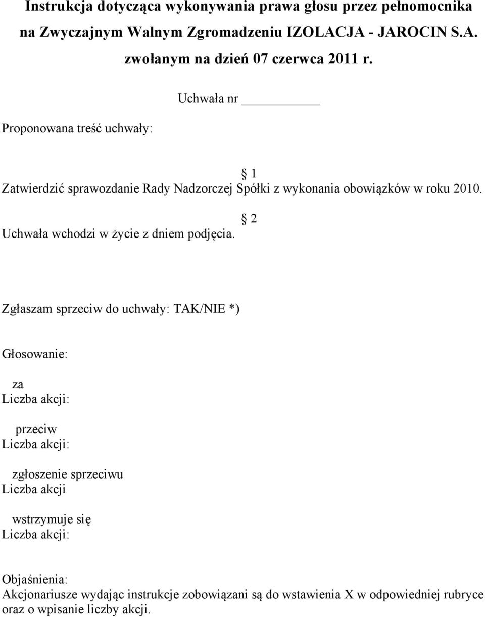 Akcjonariusze wydając instrukcje