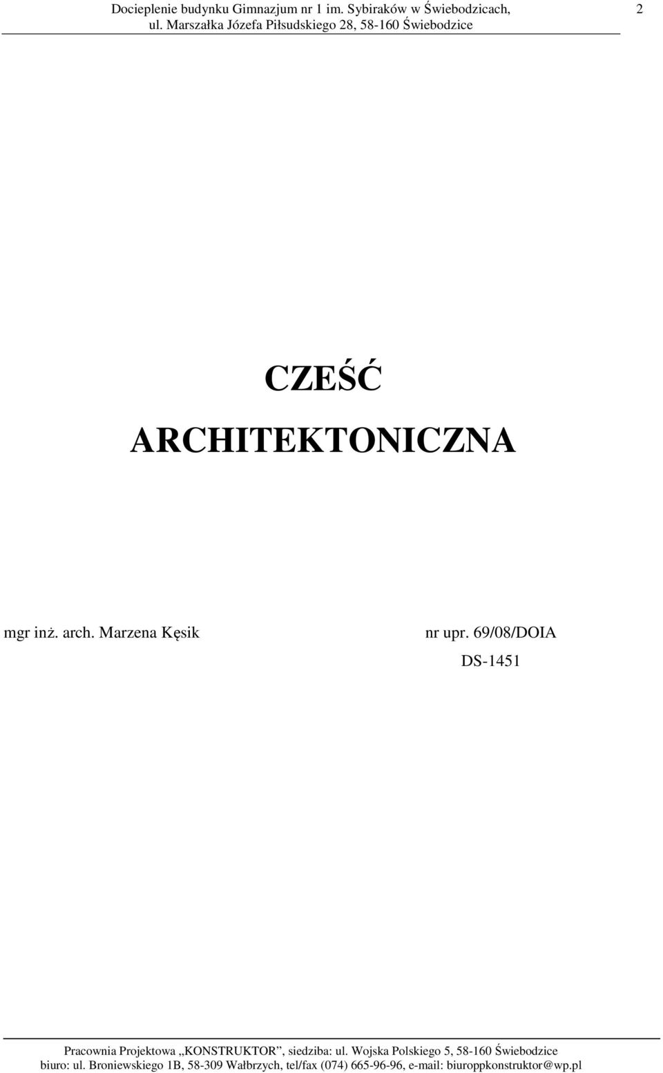 mgr inż. arch.