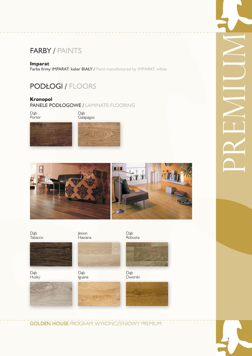 flooring Dąb Porter Dąb Galapagos PREMIUM Dąb Tabacco Jesion Hawana Dąb