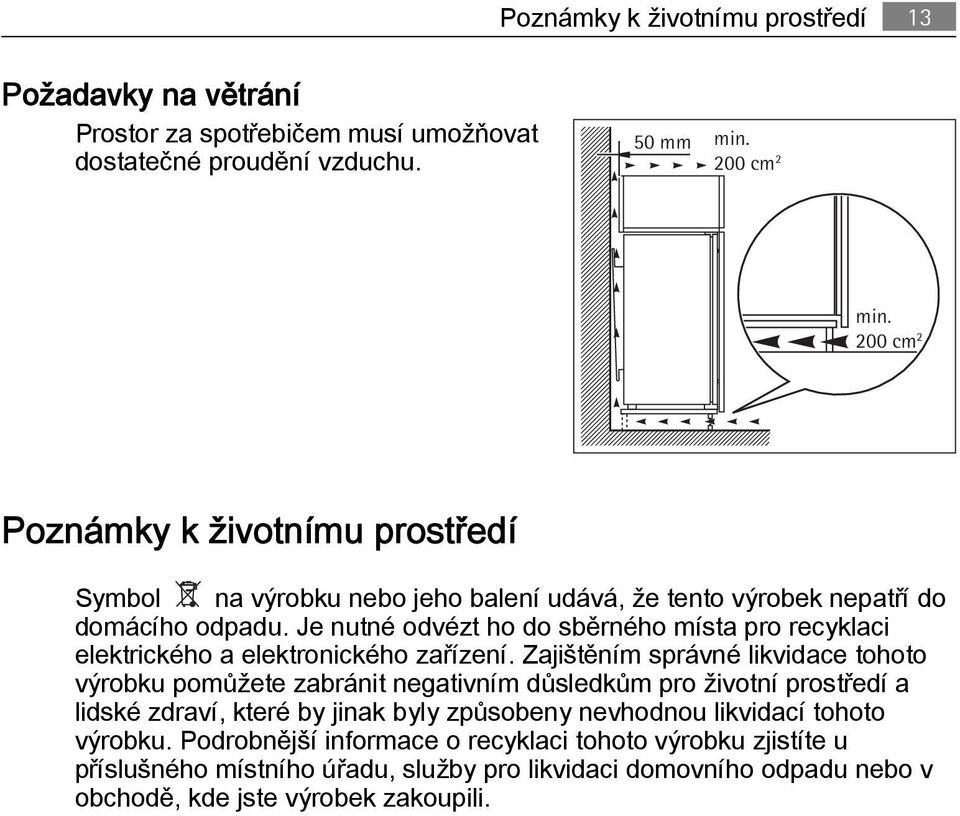 Je nutné odvézt ho do sběrného místa pro recyklaci elektrického a elektronického zařízení.