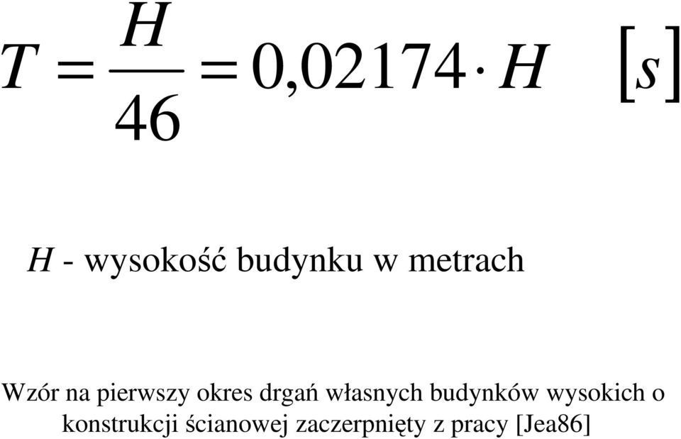 drgań własnych budynków wysokich o