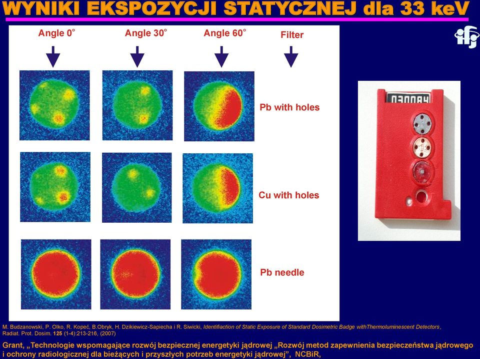 Siwicki, Identifiaction of Static Exposure of Standard Dosime
