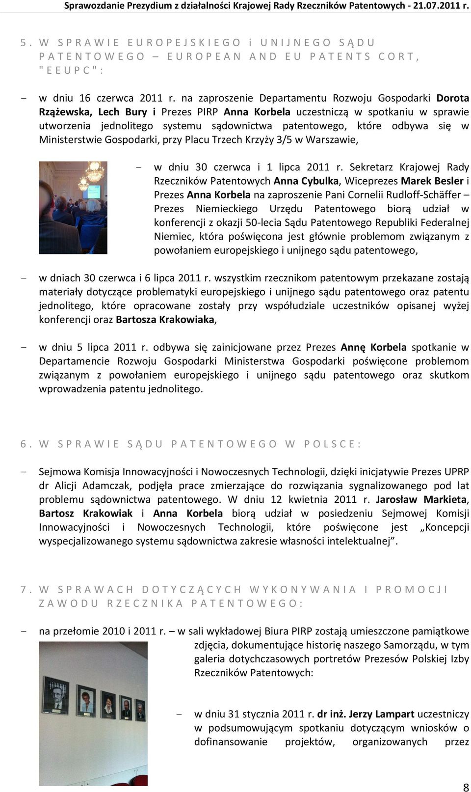 Sprawozdanie Prezydium Z Działalności Krajowej Rady Rzeczników