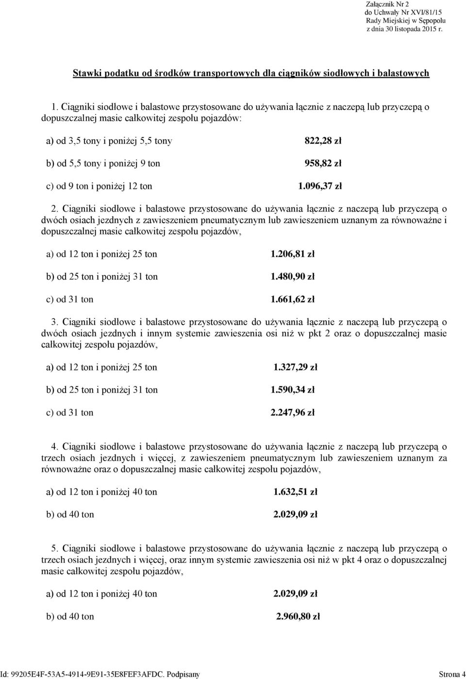 poniżej 9 ton 958,82 zł c) od 9 ton i poniżej 12 ton 1.096,37 zł 2.