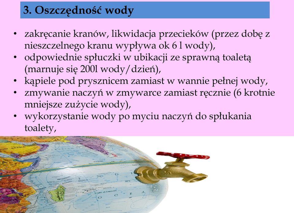 wody/dzień), kąpiele pod prysznicem zamiast w wannie pełnej wody, zmywanie naczyń w zmywarce