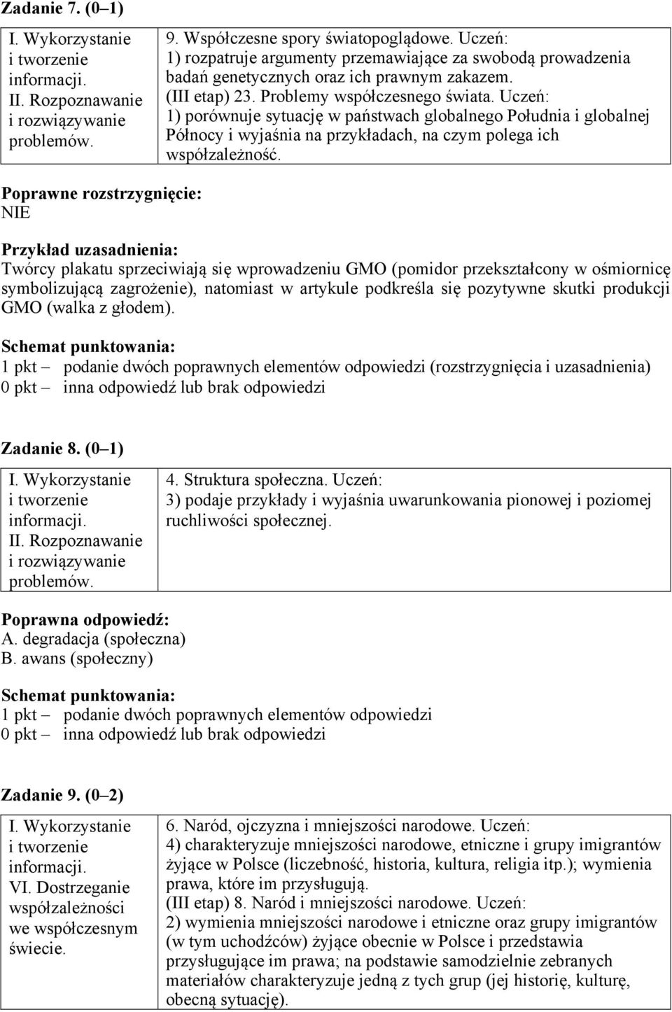 Uczeń: 1) porównuje sytuację w państwach globalnego Południa i globalnej Północy i wyjaśnia na przykładach, na czym polega ich współzależność.