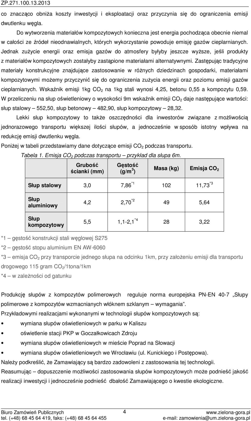 Jednak zużycie energii oraz emisja gazów do atmosfery byłyby jeszcze wyższe, jeśli produkty z materiałów kompozytowych zostałyby zastąpione materiałami alternatywnymi.