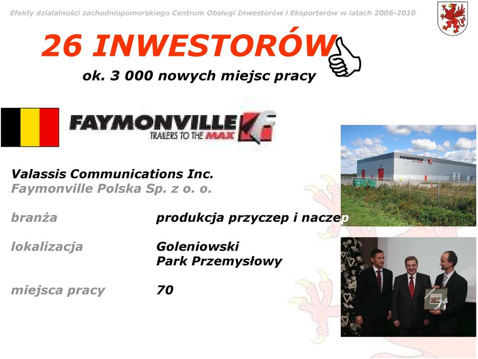 Communications Inc. Faymonville Polska Sp. z o.