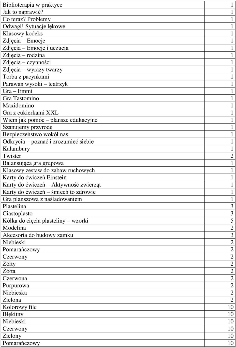 Gra Tastomino 1 Maxidomino 1 Gra z cukierkami XXL 1 Wiem jak pomóc plansze edukacyjne 1 Szanujemy przyrodę 1 Bezpieczeństwo wokół nas 1 Odkrycia poznać i zrozumieć siebie 1 Kalambury 1 Twister 2