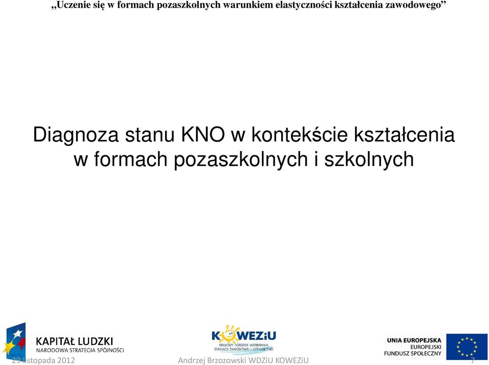 KNO w kontekście kształcenia w formach pozaszkolnych