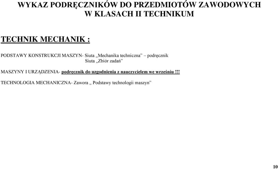 Siuta Zbiór zadań MASZYNY I URZĄDZENIA- podręcznik do uzgodnienia z