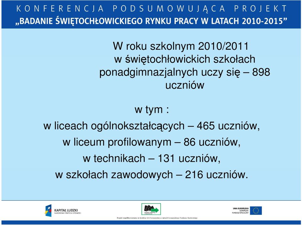 ogólnokształcących 465 uczniów, w liceum profilowanym 86