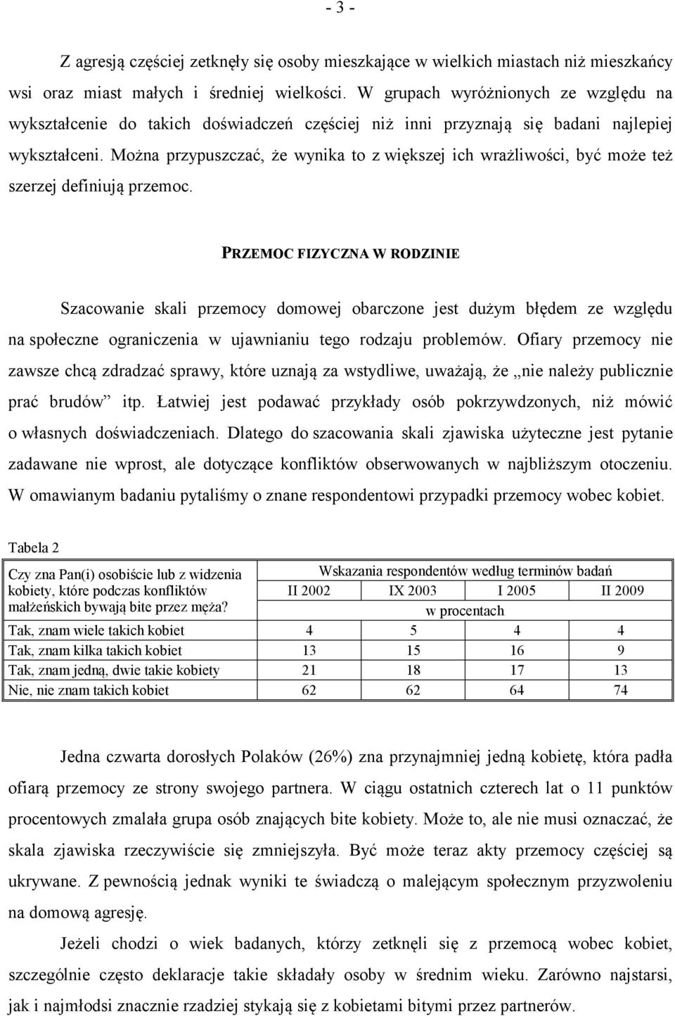 Można przypuszczać, że wynika to z większej ich wrażliwości, być może też szerzej definiują przemoc.