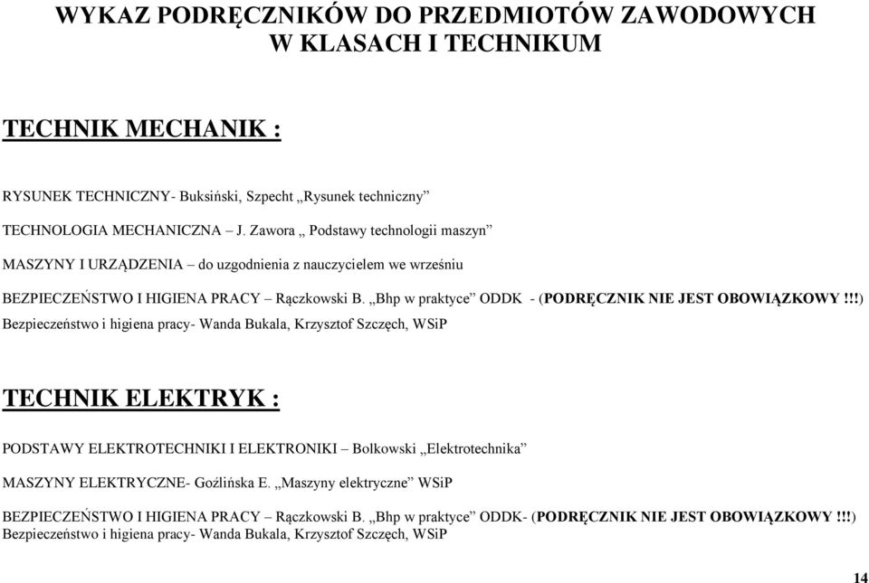 Bhp w praktyce ODDK - (PODRĘCZNIK NIE JEST OBOWIĄZKOWY!