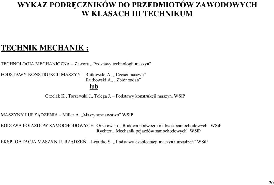 Podstawy konstrukcji maszyn, WSiP MASZYNY I URZĄDZENIA Miller A.