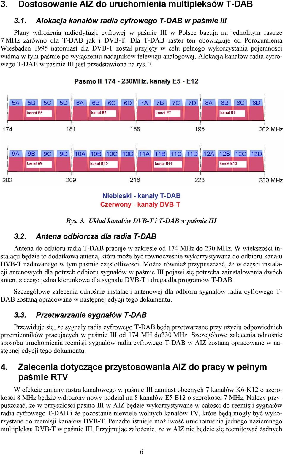 Dla T-DAB raster ten obowiązuje od Porozumienia Wiesbaden 1995 natomiast dla DVB-T został przyjęty w celu pełnego wykorzystania pojemności widma w tym paśmie po wyłączeniu nadajników telewizji