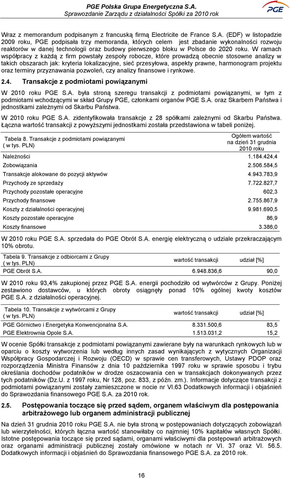 W ramach współpracy z każdą z firm powstały zespoły robocze, które prowadzą obecnie stosowne analizy w takich obszarach jak: kryteria lokalizacyjne, sieć przesyłowa, aspekty prawne, harmonogram