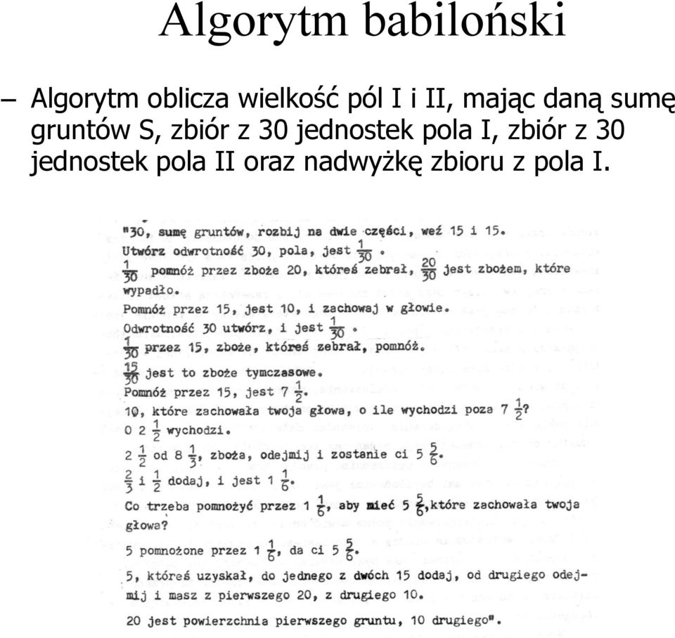 gruntów S, zbiór z 30 jednostek pola I,