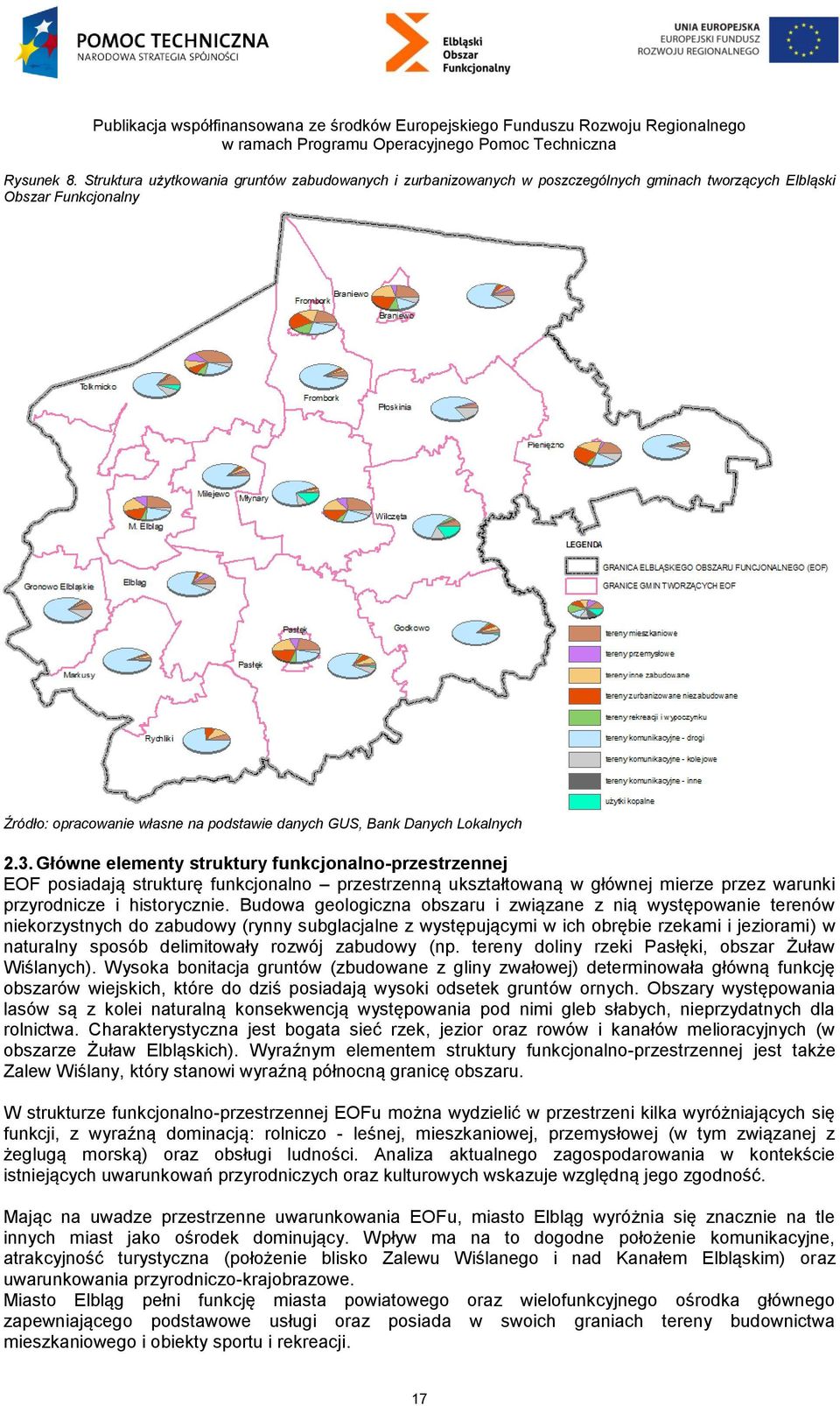 2.3. Główne elementy struktury funkcjonalno-przestrzennej EOF posiadają strukturę funkcjonalno przestrzenną ukształtowaną w głównej mierze przez warunki przyrodnicze i historycznie.