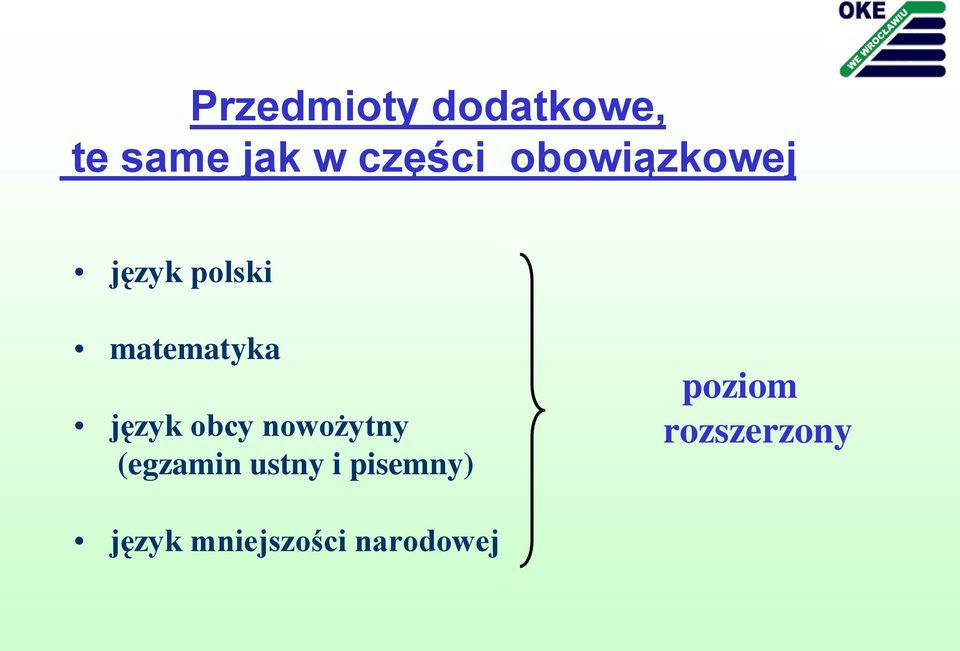 obcy nowożytny (egzamin ustny i pisemny)