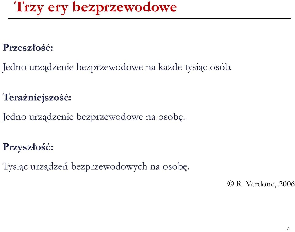 Teraźniejszość: Jedno urządzenie bezprzewodowe na