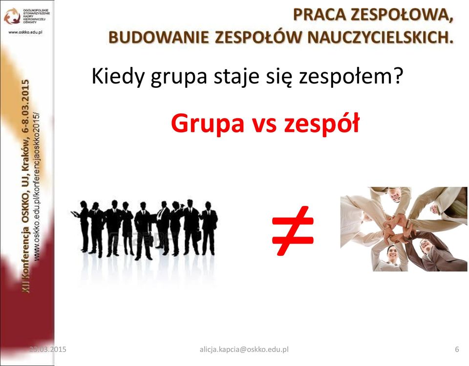 Grupa vs zespół 23.03.