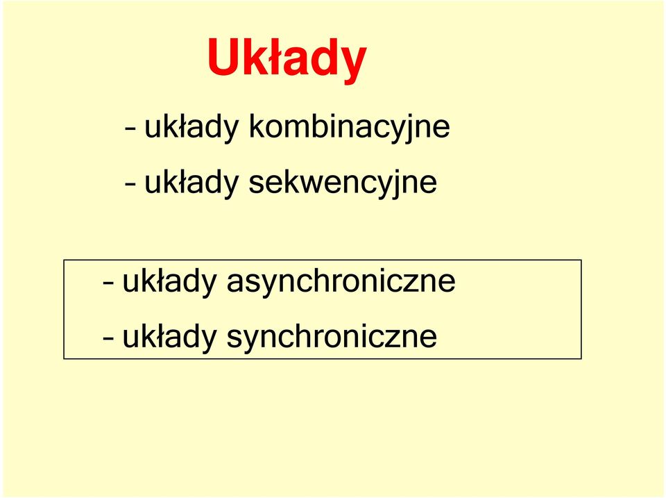 sekwencyjne układy