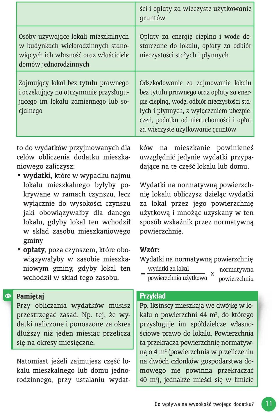 najmu lokalu mieszkalnego by yby pokrywane w ramach czynszu, lecz wy àcznie do wysokoêci czynszu jaki obowiàzywa by dla danego lokalu, gdyby lokal ten wchodzi w sk ad zasobu mieszkaniowego gminy op