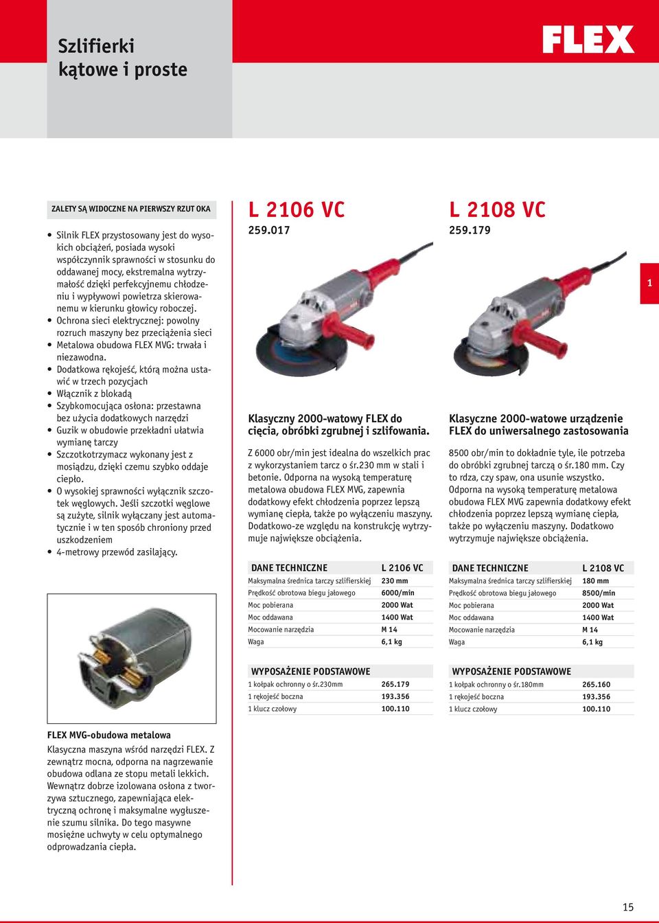 Ochrona sieci elektrycznej: powolny rozruch maszyny bez przeciążenia sieci Metalowa obudowa FLEX MVG: trwała i niezawodna.