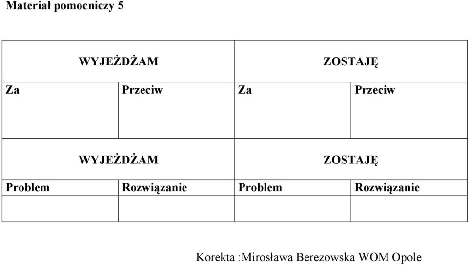 Problem Rozwiązanie Problem Rozwiązanie