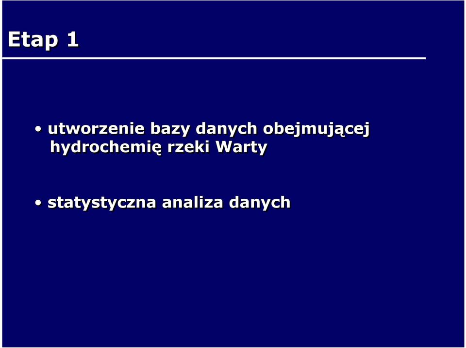 hydrochemię rzeki Warty