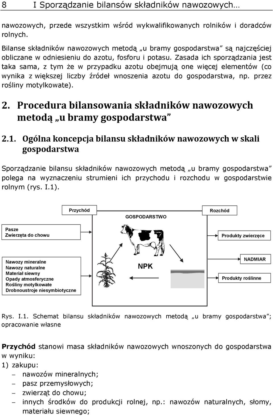 Zasada ich sporządzania jest taka sama, z tym że w przypadku azotu obejmują one więcej elementów (co wynika z większej liczby źródeł wnoszenia azotu do gospodarstwa, np. przez rośliny motylkowate). 2.