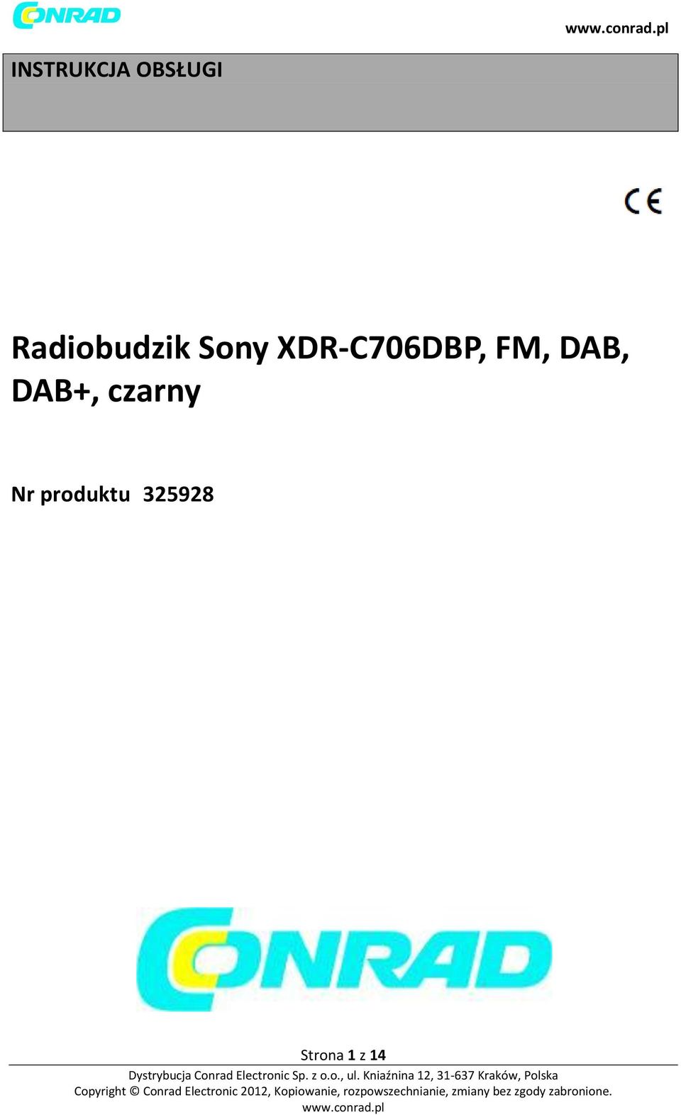 XDR-C706DBP, FM, DAB,