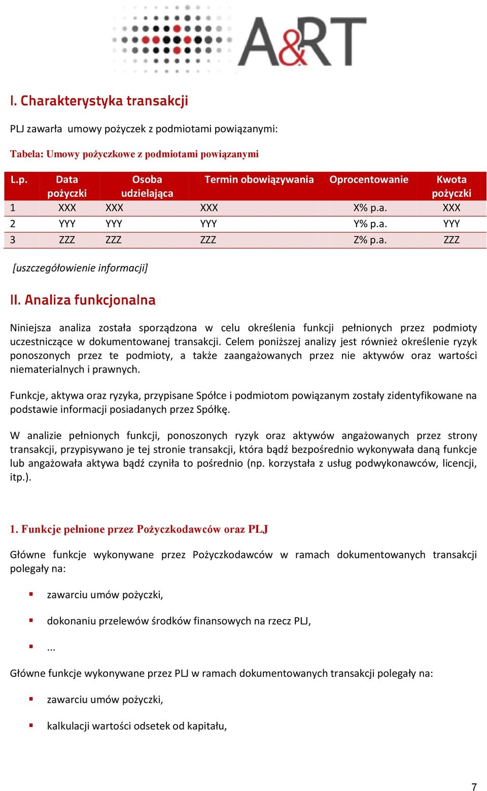 Celem poniższej analizy jest również określenie ryzyk ponoszonych przez te podmioty, a także zaangażowanych przez nie aktywów oraz wartości niematerialnych i prawnych.