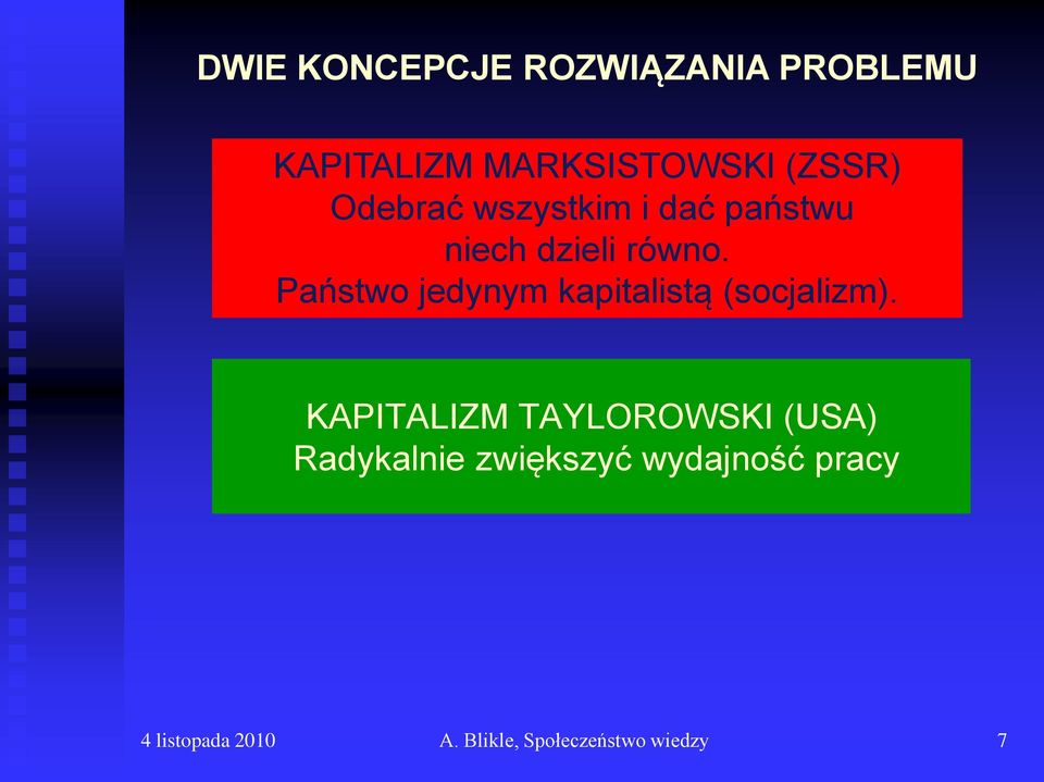 Państwo jedynym kapitalistą (socjalizm).