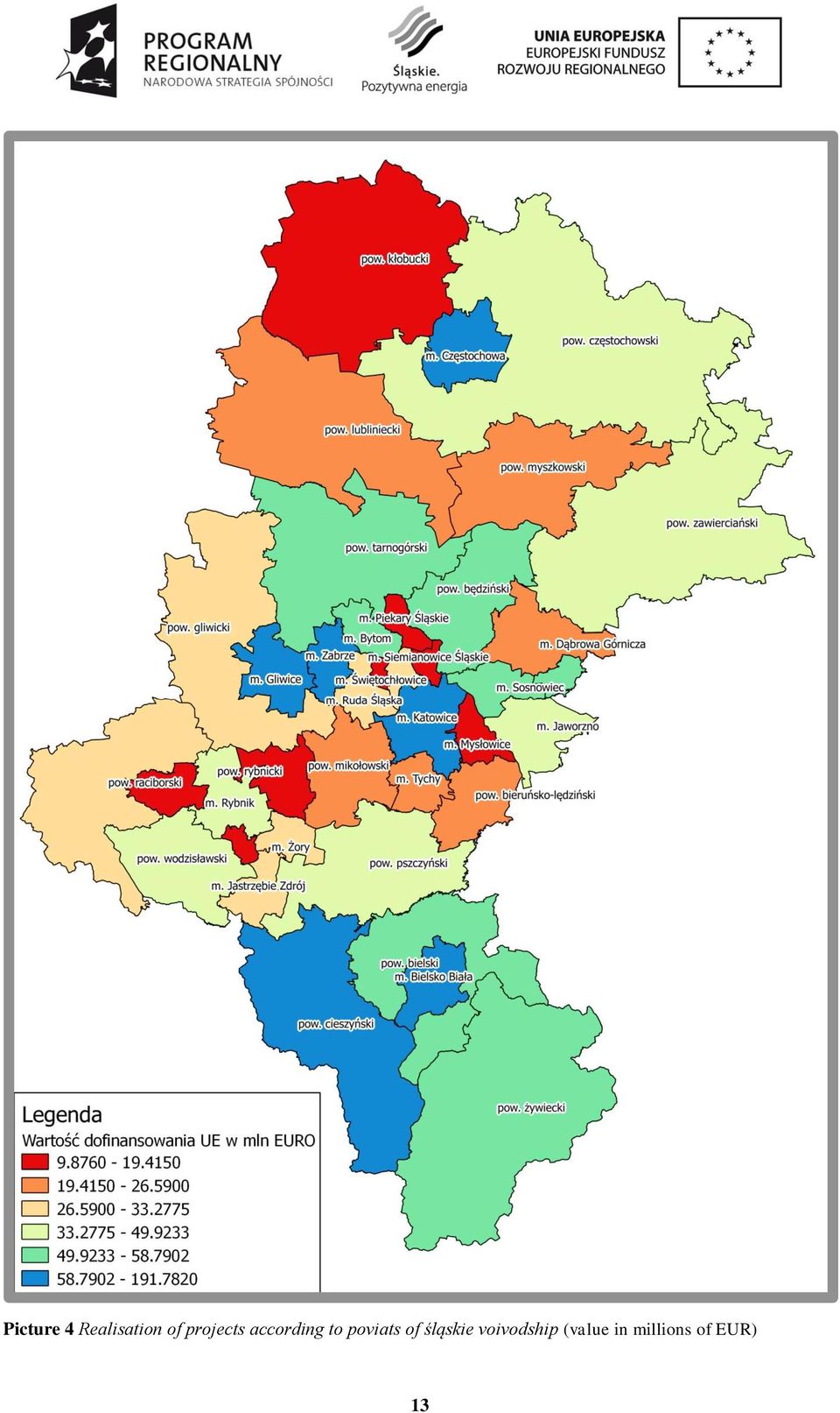 poviats of śląskie